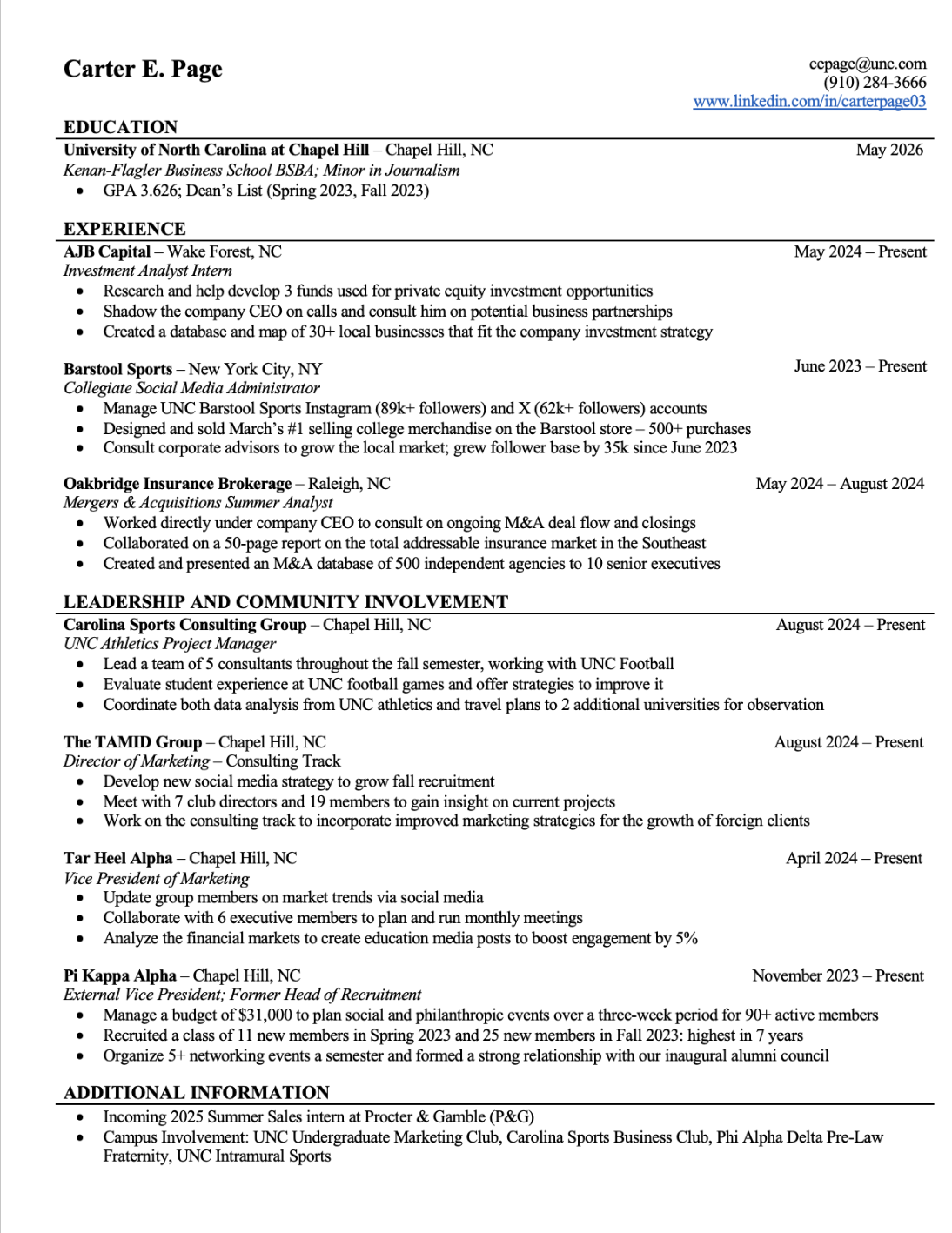 Carter resume - view in desktop to download